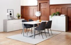 Buffet JERNVED 2 Portes Béton/brillant -Meubles Soldes Boutique 100591