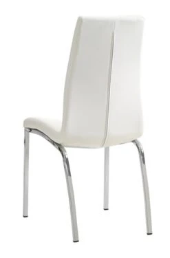 Chaise HAVNDAL Blanc/chrome -Meubles Soldes Boutique 113857