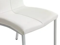 Chaise HAVNDAL Blanc/chrome -Meubles Soldes Boutique 113858