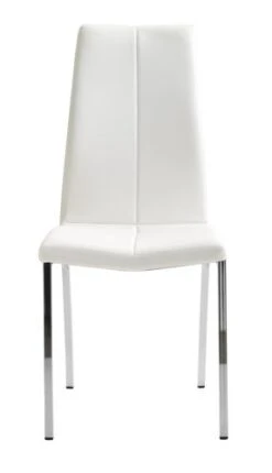 Chaise HAVNDAL Blanc/chrome -Meubles Soldes Boutique 114677