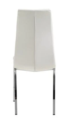 Chaise HAVNDAL Blanc/chrome -Meubles Soldes Boutique 114678