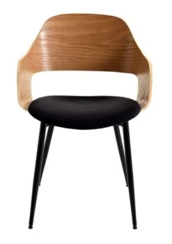 Royal Oak Chaise HVIDOVRE Chêne/tissu Noir -Meubles Soldes Boutique 114680