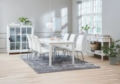 Chaise HAVNDAL Blanc/chrome -Meubles Soldes Boutique 115018