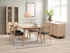 Royal Oak Vitrine KALBY 2 Portes Chêne Clair -Meubles Soldes Boutique 119922