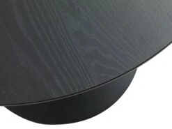 Table RINGSTED Ø100 Placage Frêne Noir -Meubles Soldes Boutique 126797