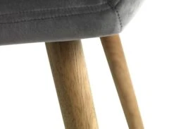 Chaise ADSLEV Velours Gris/naturel -Meubles Soldes Boutique 126820