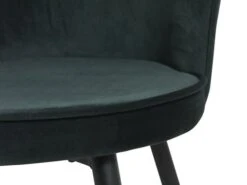 Chaise RISSKOV Velours Vert Foncé/noir -Meubles Soldes Boutique 126874