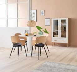 Royal Oak Chaise HVIDOVRE Chêne/tissu Noir -Meubles Soldes Boutique 128680