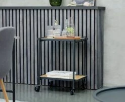 Chaise JONSTRUP Tissu Asphalte/coloris Chêne -Meubles Soldes Boutique 131958 1