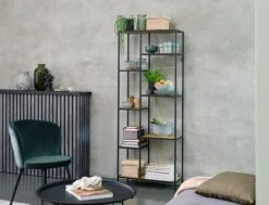 Chaise RISSKOV Velours Vert Foncé/noir -Meubles Soldes Boutique 132113 1