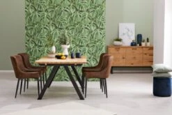 Chaise PEBRINGE Brun Vieilli/noir -Meubles Soldes Boutique 132709