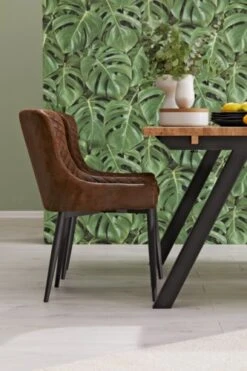 Chaise PEBRINGE Brun Vieilli/noir -Meubles Soldes Boutique 132711