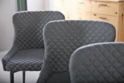 Chaise PEBRINGE Gris/noir -Meubles Soldes Boutique 132721