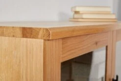 Royal Oak Vitrine SANDBY 3 Portes Chêne Naturel/noir -Meubles Soldes Boutique 132857