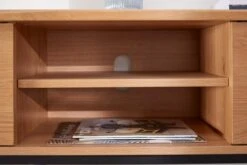 Royal Oak Meuble TV SANDBY 2 Portes Chêne Naturel/noir -Meubles Soldes Boutique 132863