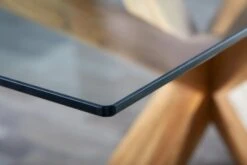 Royal Oak Table AGERBY 90x160 Verre/chêne -Meubles Soldes Boutique 133853