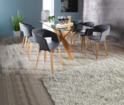 Royal Oak Table AGERBY 90x160 Verre/chêne -Meubles Soldes Boutique 133856