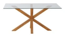 Royal Oak Table AGERBY 90x160 Verre/chêne -Meubles Soldes Boutique 133858