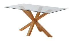 Royal Oak Table AGERBY 90x160 Verre/chêne