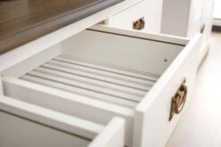 Buffet VILSTED 2 Portes Blanc/brun -Meubles Soldes Boutique 135053