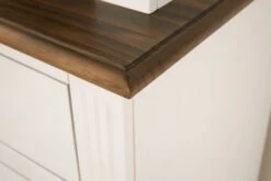 Buffet VILSTED 2 Portes Blanc/brun -Meubles Soldes Boutique 135054