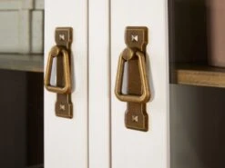 Partie Supérieure VILSTED 2 Portes Blanc/brun -Meubles Soldes Boutique 135063