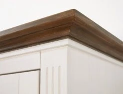 Partie Supérieure VILSTED 2 Portes Blanc/brun -Meubles Soldes Boutique 135064