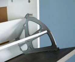 Meuble à Chaussures OLDEKROG 3 Compartiments Blanc/gris -Meubles Soldes Boutique 135238