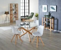 Chaise BLOKHUS Blanc/naturel -Meubles Soldes Boutique 136006