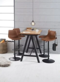 Chaise De Bar BROAGER Brun -Meubles Soldes Boutique 137284 1