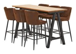 Royal Oak Table De Bar SANDBY 71x183 Chêne Naturel/noir -Meubles Soldes Boutique 137289