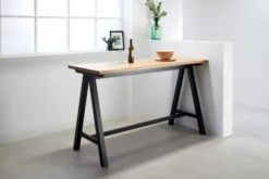 Royal Oak Table De Bar SANDBY 71x183 Chêne Naturel/noir -Meubles Soldes Boutique 137295