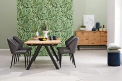 Royal Oak Buffet SANDBY 2 Portes + 3 Tiroirs Chêne Naturel/noir -Meubles Soldes Boutique 137312 1