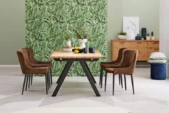 Royal Oak Buffet SANDBY 2 Portes + 3 Tiroirs Chêne Naturel/noir -Meubles Soldes Boutique 137317 2