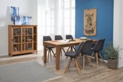 Chaise DREJHUS Tissu Gris Anthracite/naturel -Meubles Soldes Boutique 137666