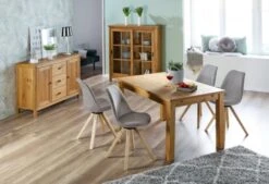 Chaise DREJHUS Tissu Gris Anthracite/naturel -Meubles Soldes Boutique 137668