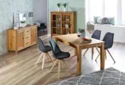 Chaise DREJHUS Tissu Gris Anthracite/naturel -Meubles Soldes Boutique 137678