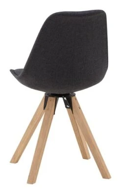 Chaise DREJHUS Tissu Gris Anthracite/naturel -Meubles Soldes Boutique 138027