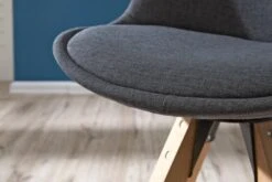 Chaise DREJHUS Tissu Gris Anthracite/naturel -Meubles Soldes Boutique 138029