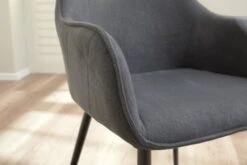 Chaise SABRO Tissu Gris/noir -Meubles Soldes Boutique 139202