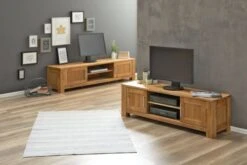 Royal Oak Meuble TV OLDE 150 Cm 2 Portes Chêne -Meubles Soldes Boutique 139479