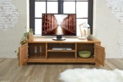 Royal Oak Meuble TV OLDE 150 Cm 2 Portes Chêne -Meubles Soldes Boutique 139482