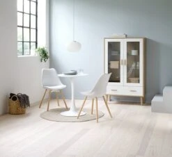 Vitrine GAMMELGAB 2 Portes A/éclairage LED Chêne/blanc -Meubles Soldes Boutique 144320