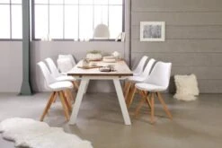 Chaise BLOKHUS Blanc/naturel -Meubles Soldes Boutique 144596