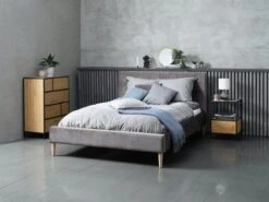 Commode 6 Tiroirs TRAPPEDAL Chêne/noir -Meubles Soldes Boutique 146859