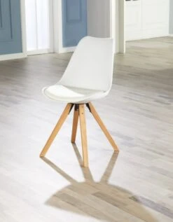 Chaise BLOKHUS Blanc/naturel -Meubles Soldes Boutique 147332