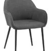 Chaise SABRO Tissu Gris/noir