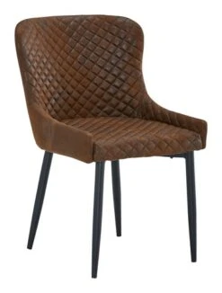 Chaise PEBRINGE Brun Vieilli/noir