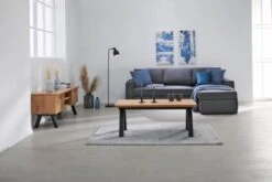 Royal Oak Meuble TV SANDBY 2 Portes Chêne Naturel/noir -Meubles Soldes Boutique 159030 1