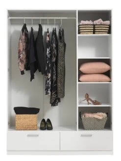 Armoire ELLESTED 144x200 Blanc -Meubles Soldes Boutique 160185